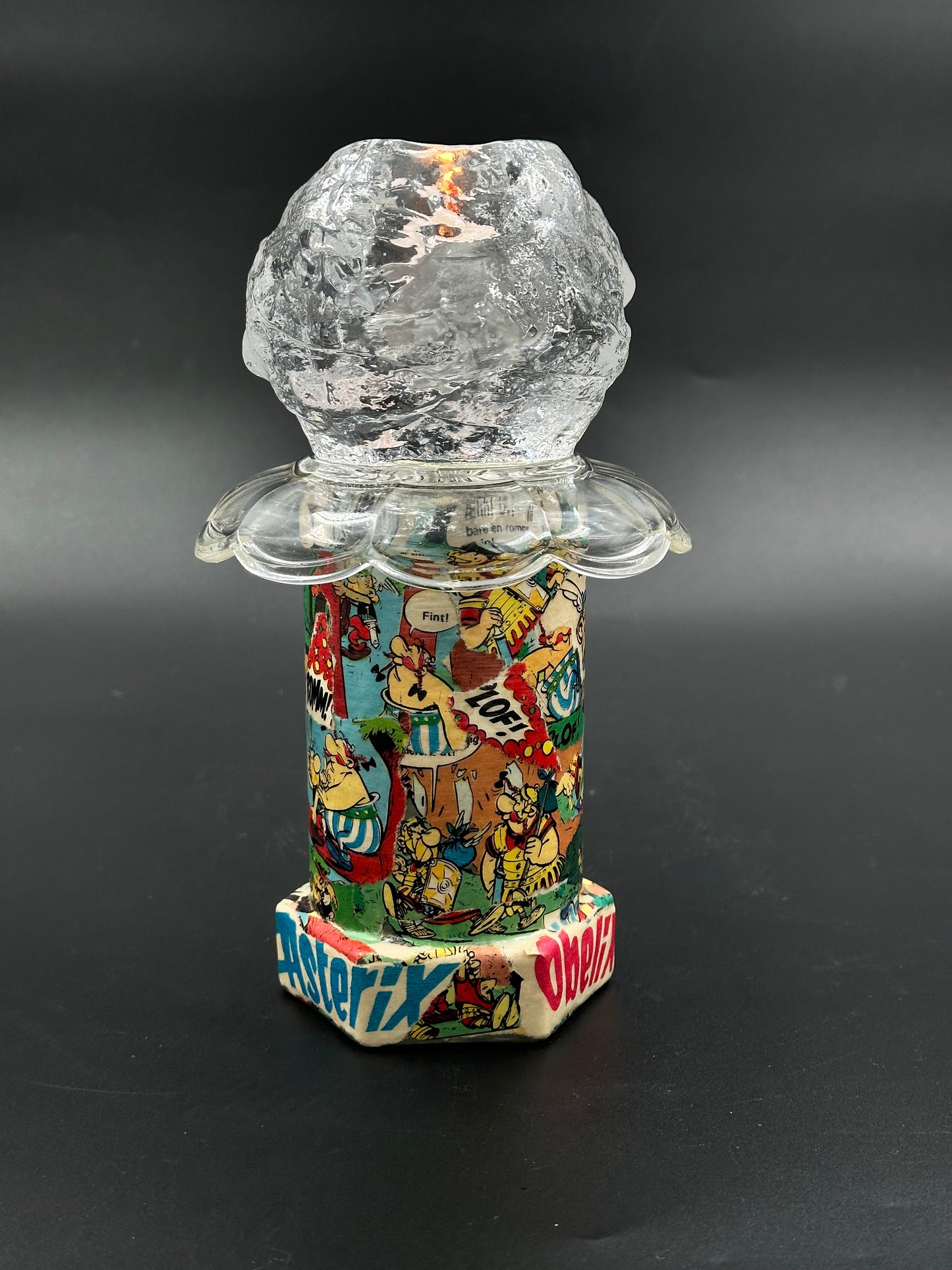 Asterix & Obelix lysestake med «kampestein krystall»