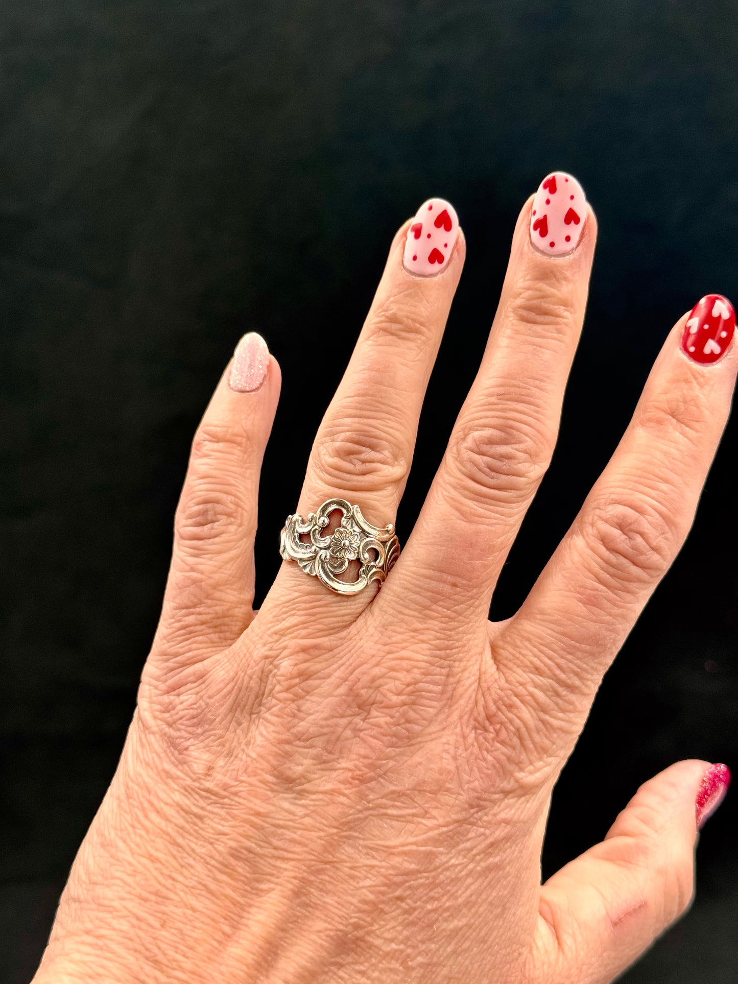 Vintage Sølvring «Oldemor» str 51