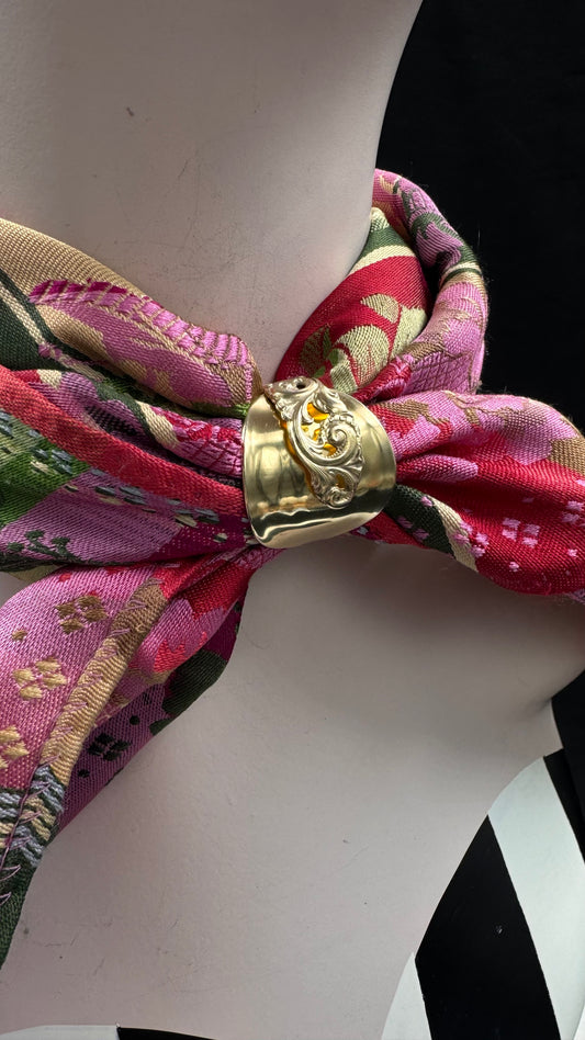 Bestilling / reservert! Vintage Skjerfring «Tele Gullforgylt»