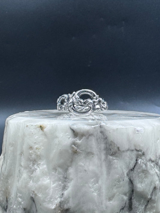 Vintage sølvring «Dobbel rokokko» str 59