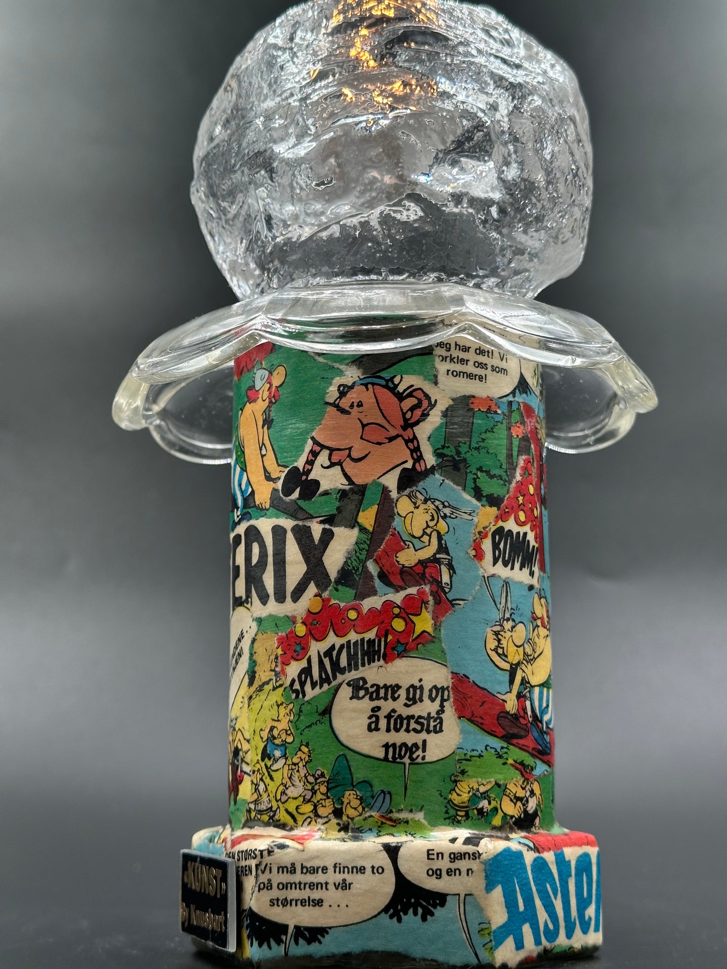 Asterix & Obelix lysestake med «kampestein krystall»