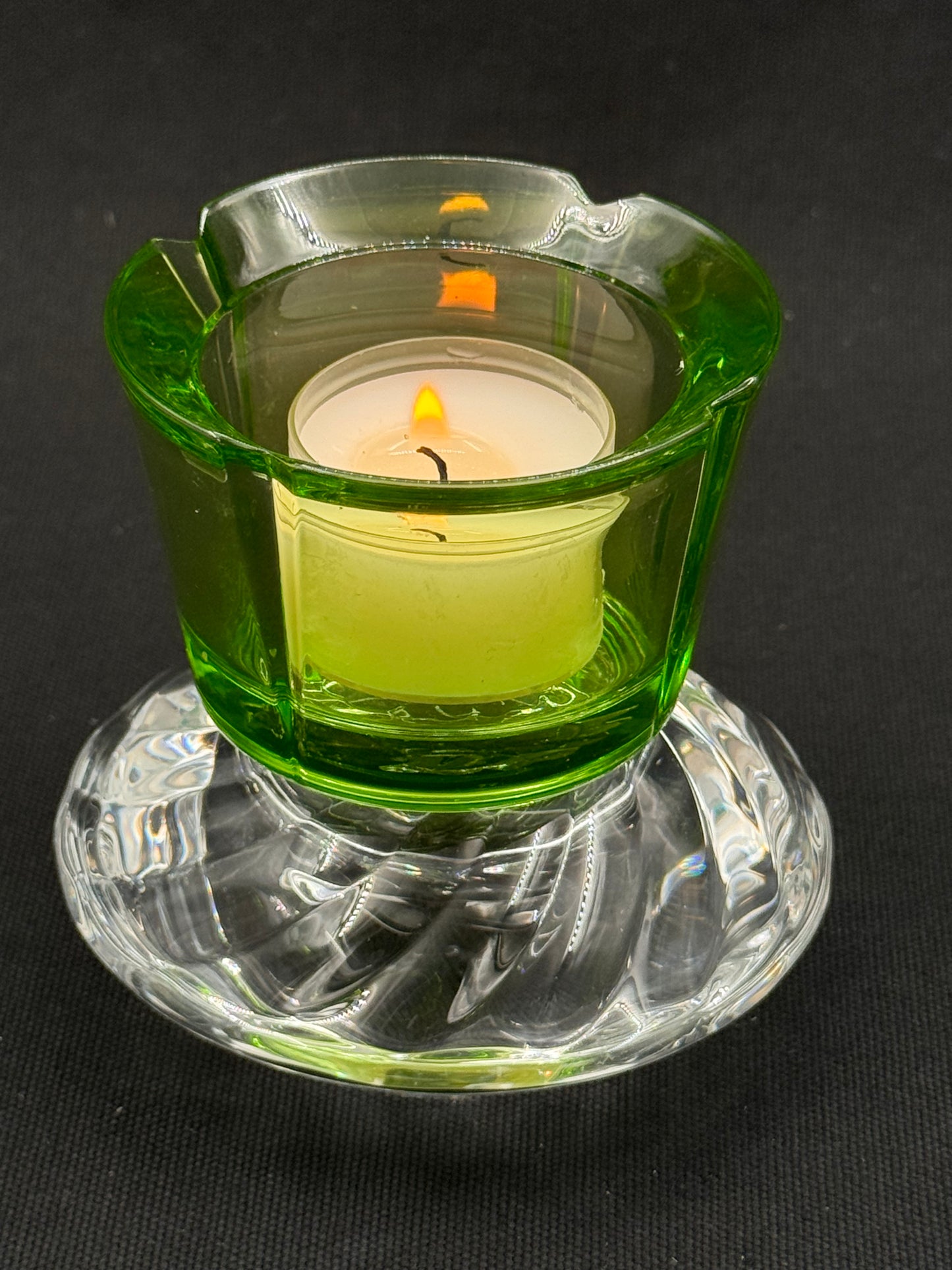 Vintage lysestake «mini» Grønn