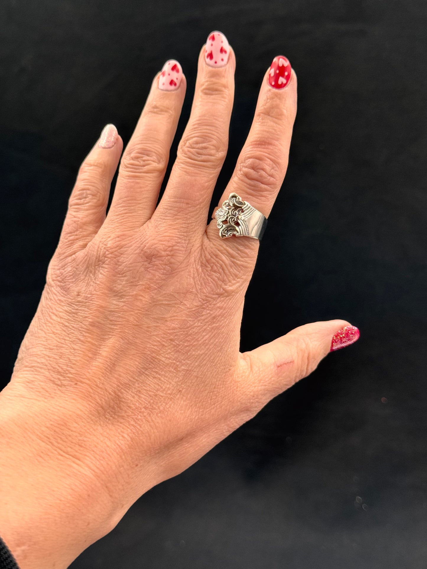 Vintage Sølvring «Anitra» str 57