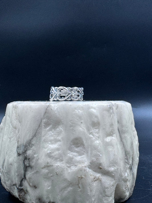 Vintage sølvring «Kloster» str 49