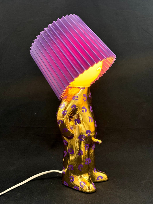 Mr P Shy Man gull og lilla Leoprint