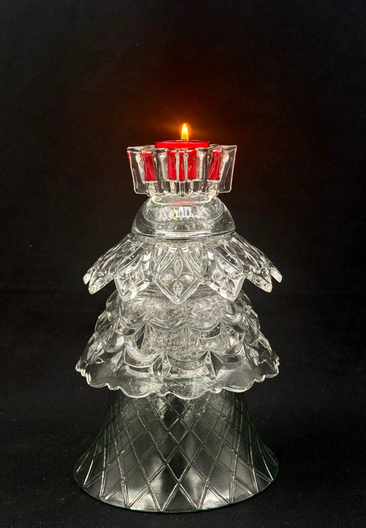 Vintage Juletre i rent glass og krystall