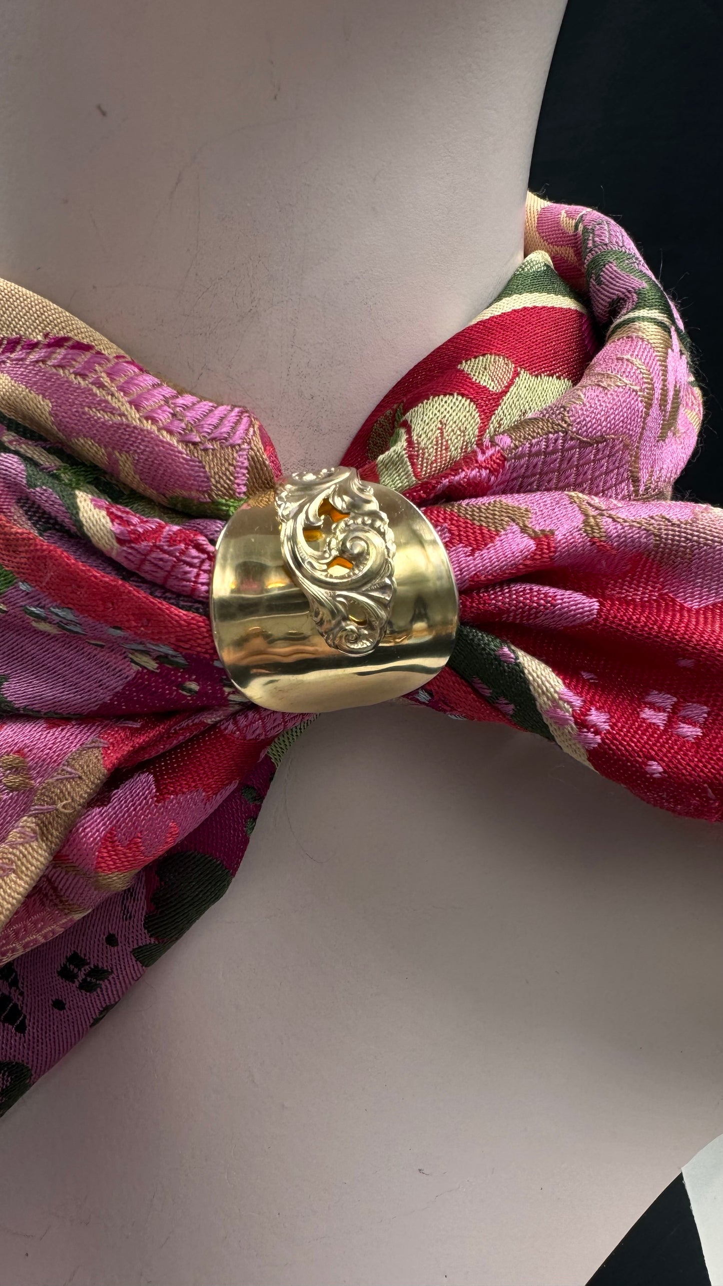 Vintage Skjerfring «Tele Gullforgylt»