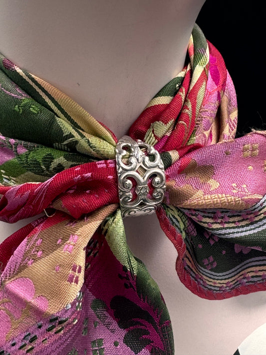 Vintage Skjerfring «Finse» stor oksidert