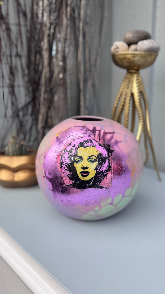 Popart pastellfarget Marilyn Monroe Vase