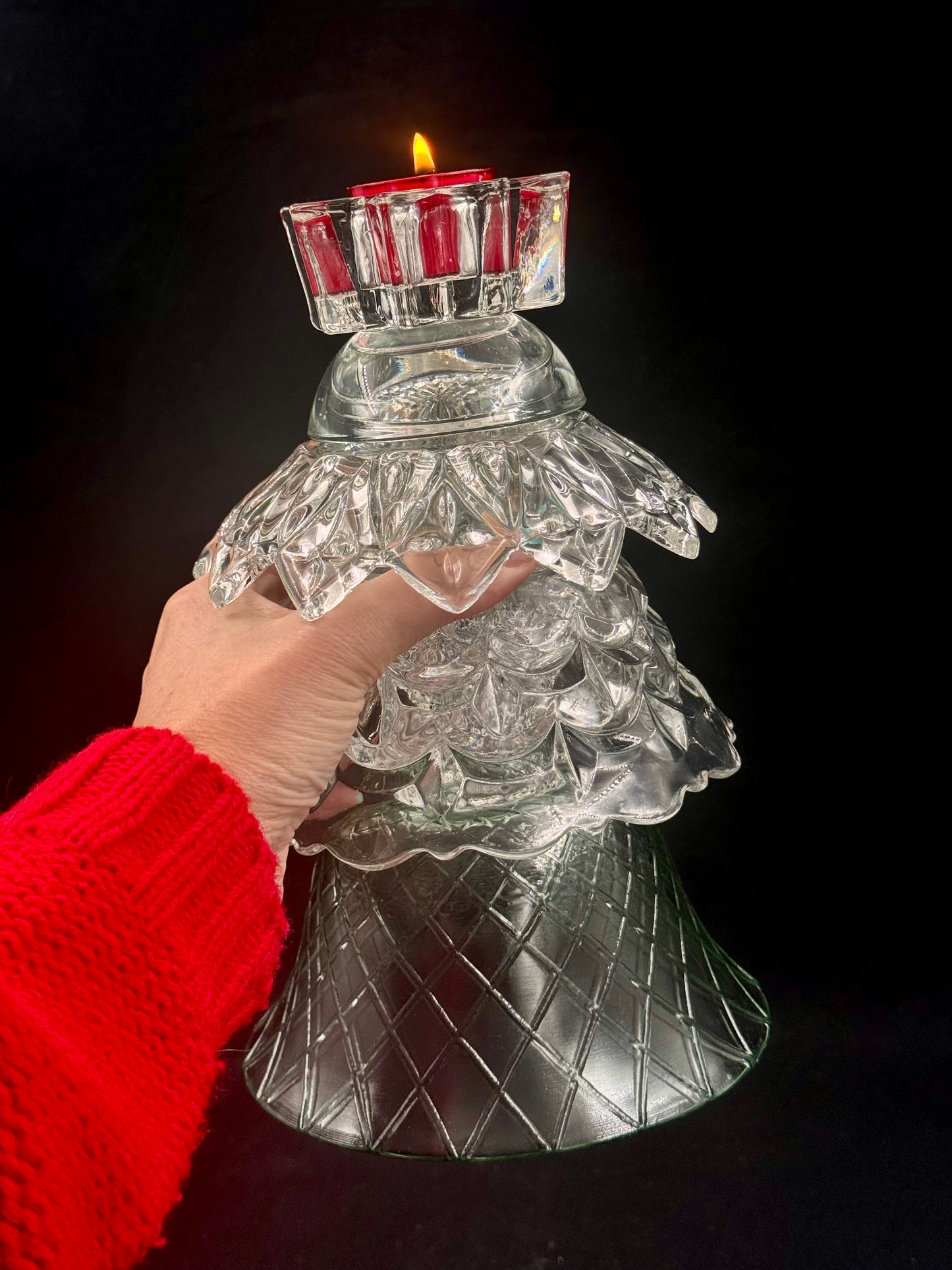 Vintage Juletre i rent glass og krystall