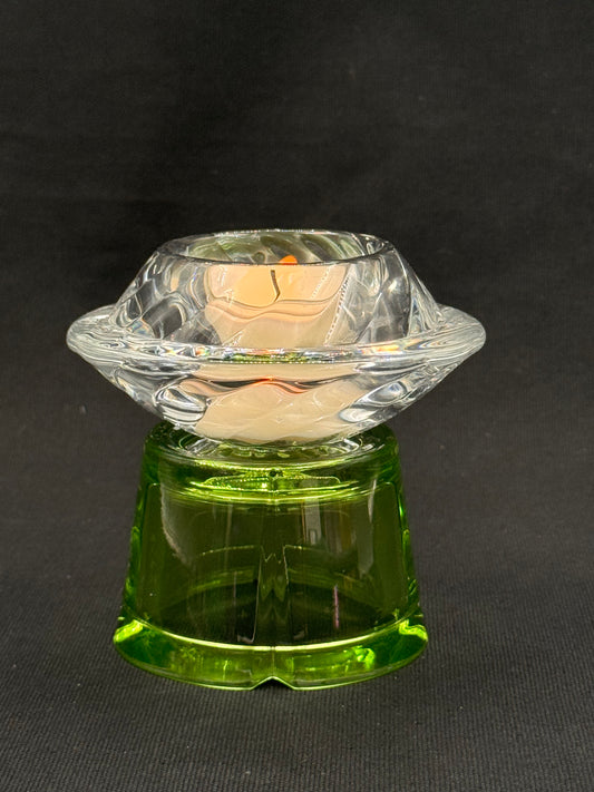 Vintage lysestake «mini» Grønn