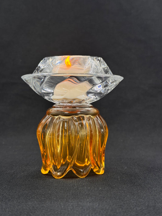 Vintage lysestake «mini» Gul