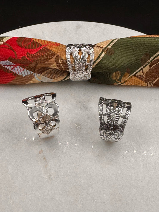 Bestilling/reservert! Vintage Skjerfring eget sølv