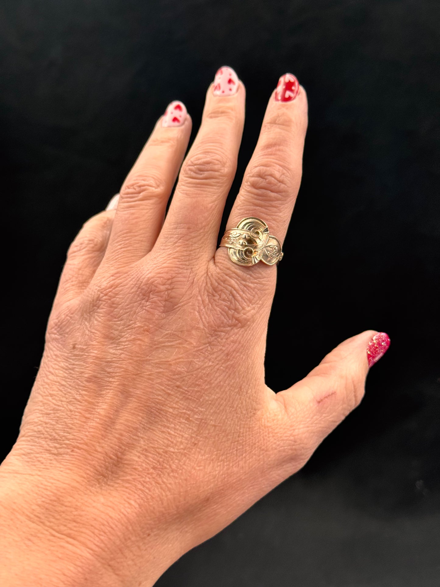 Antikk Sølvring str 58