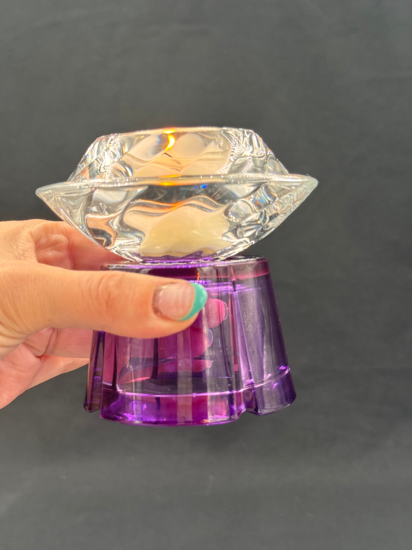 Vintage lysestake «mini» Lilla