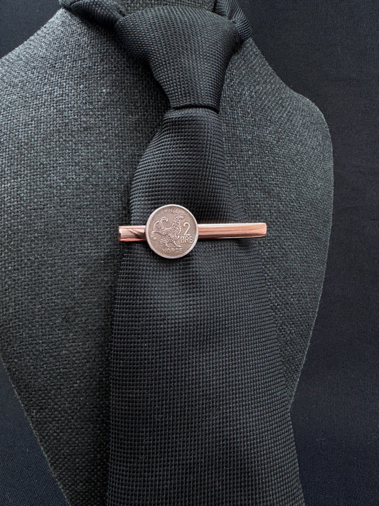 Vintage slipsnål Kobbermynt Tiur 1966