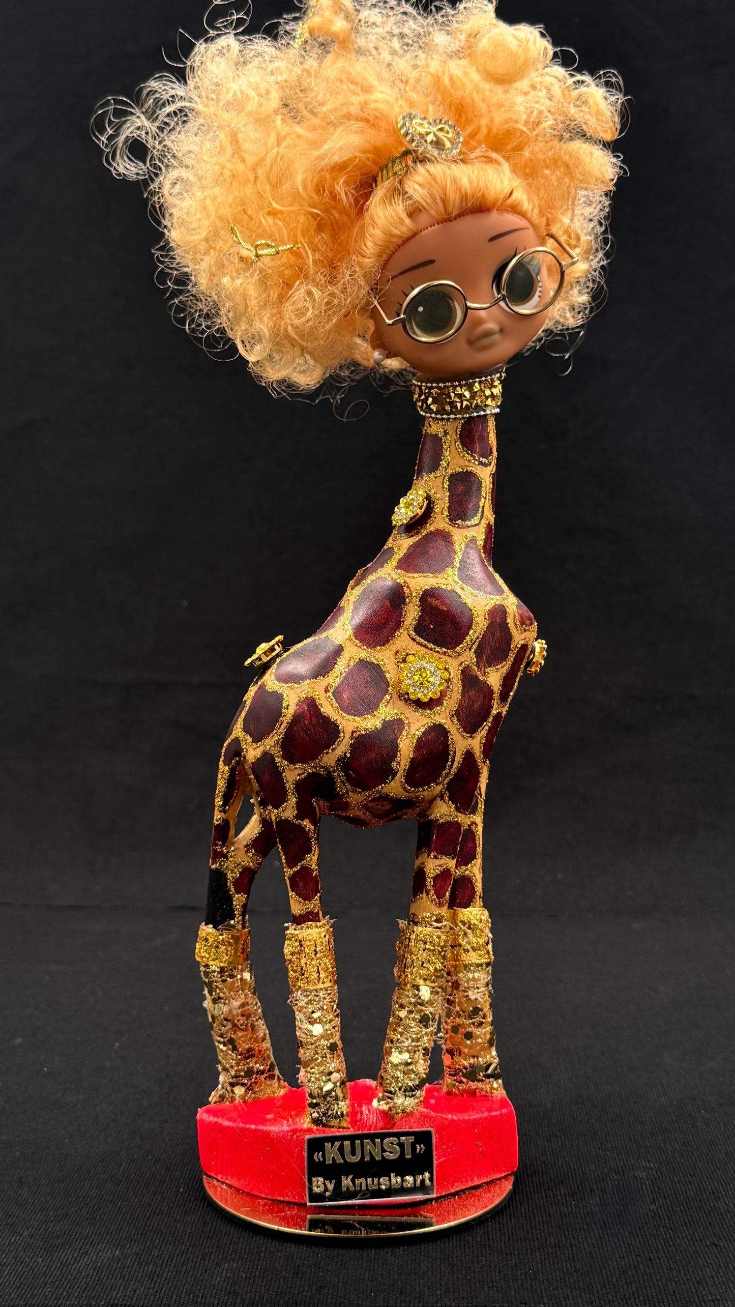 Vintage Sjiraff med LOL dukkehodet