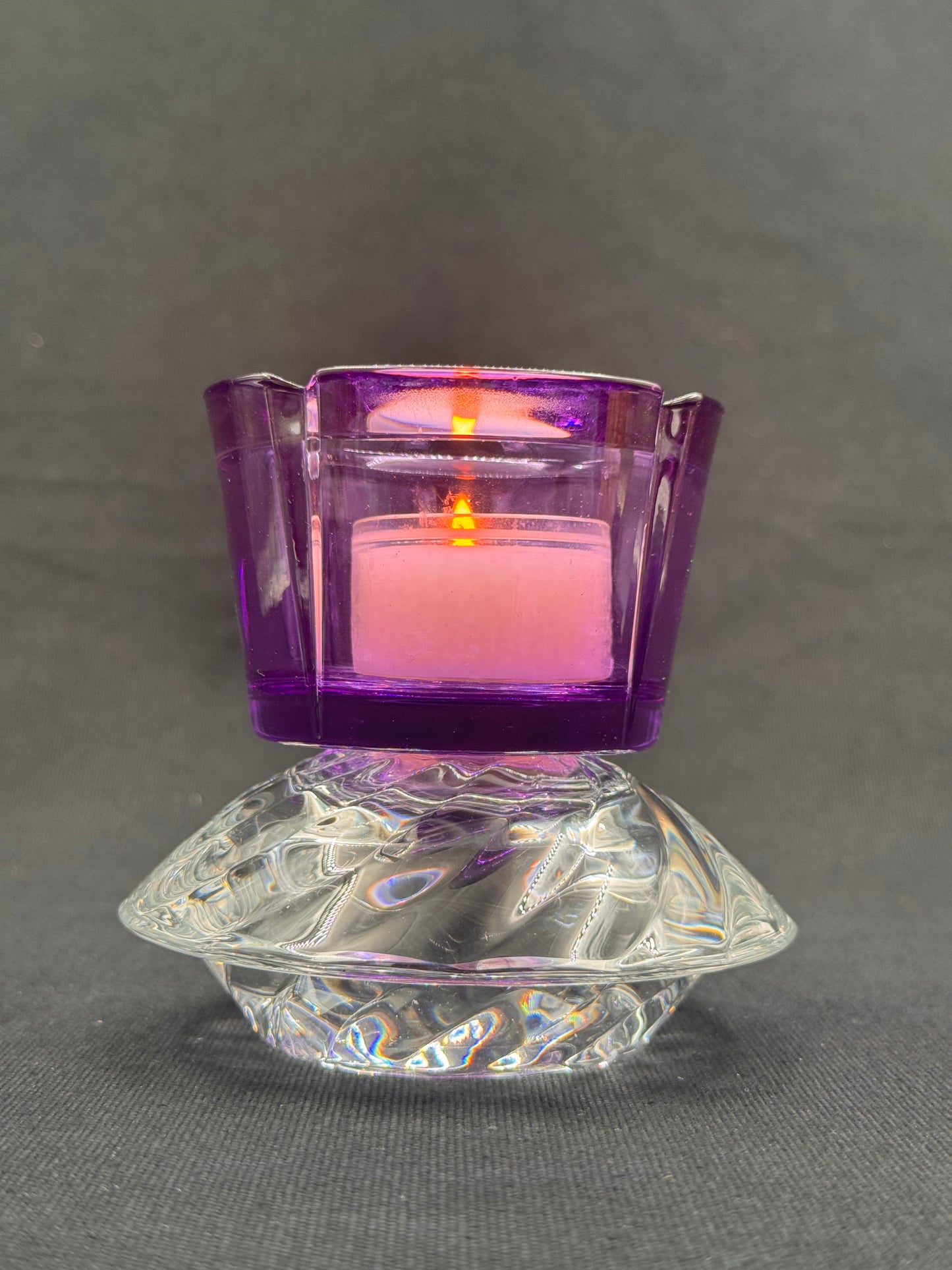 Vintage lysestake «mini» Lilla