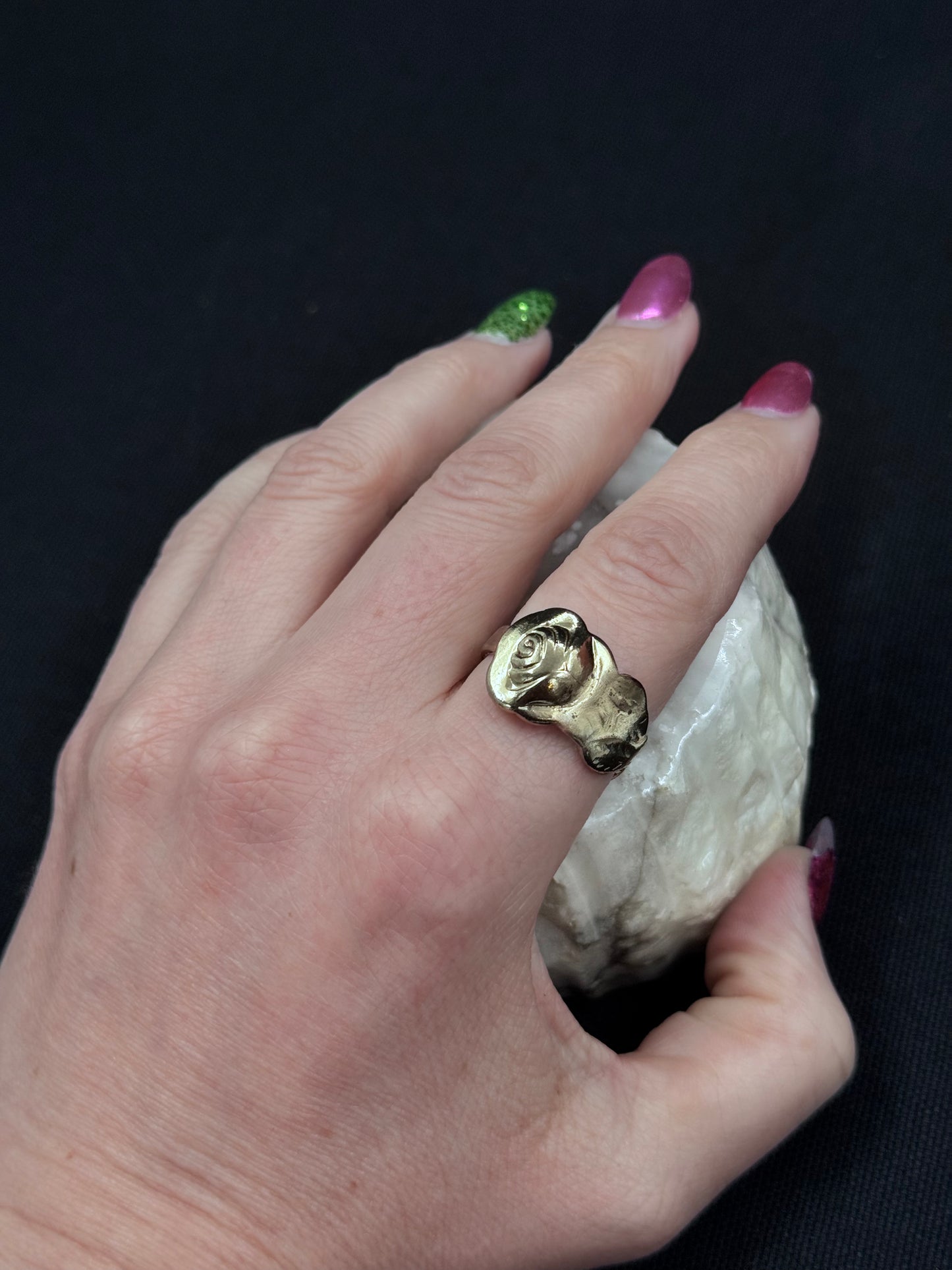 Vintage ring «Japansk rose» str 64