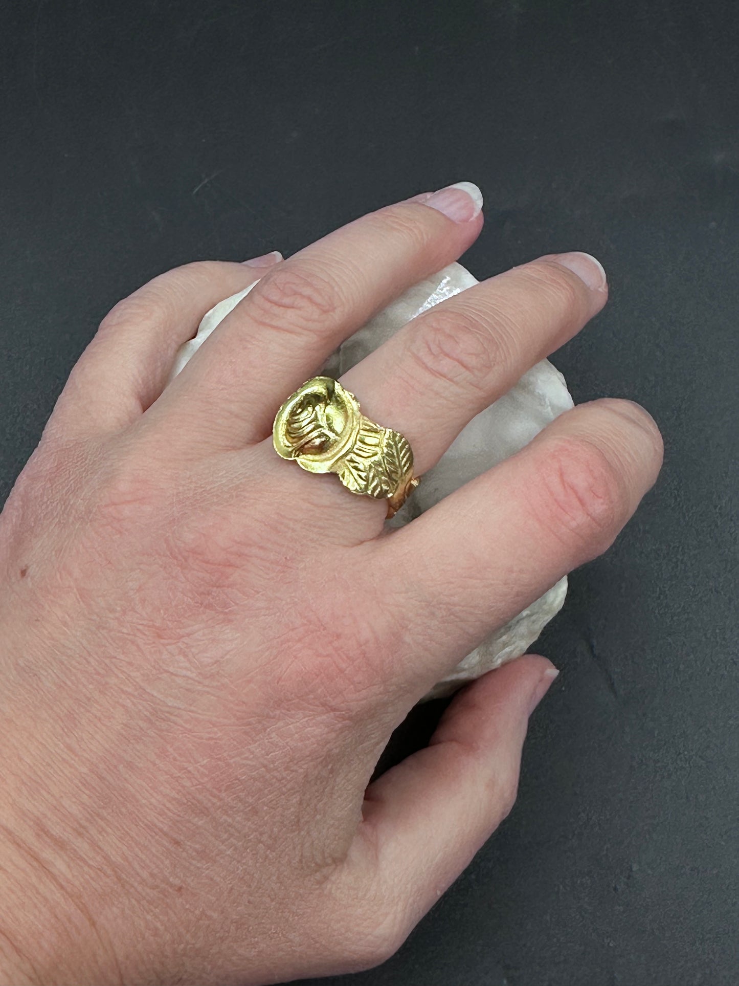 Vintage ring «Japansk rose» str 54