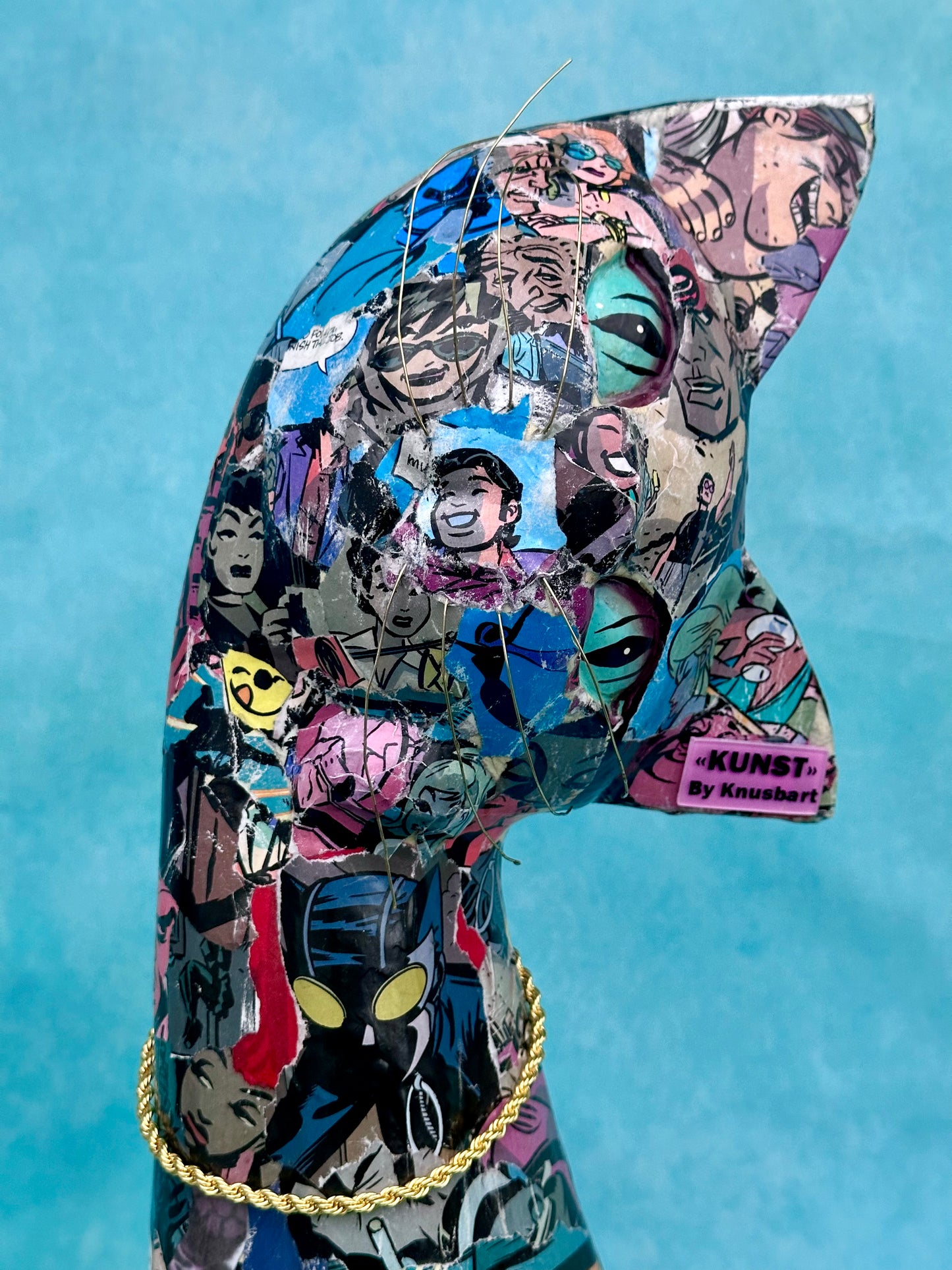 PopArt pusekatt med Catwoman