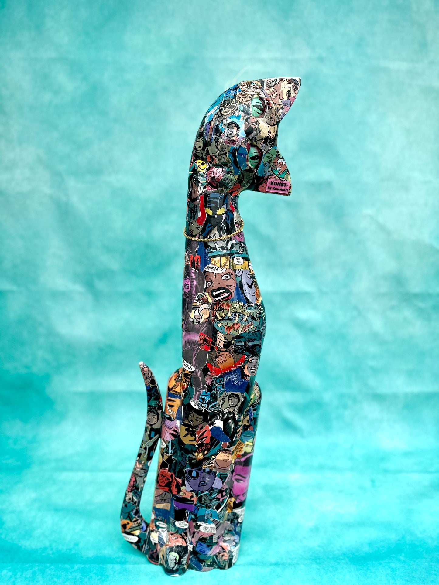 PopArt pusekatt med Catwoman