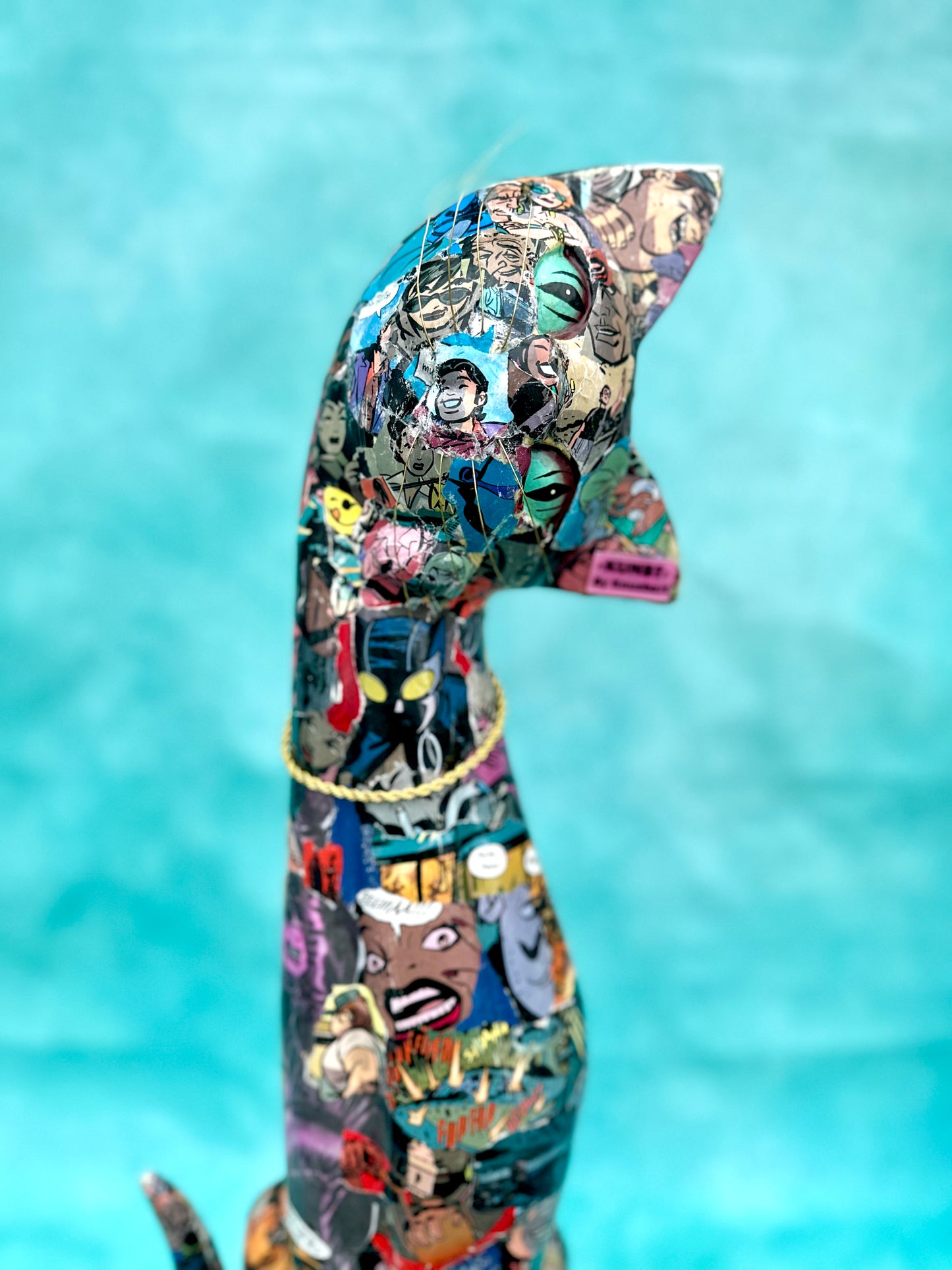 PopArt pusekatt med Catwoman