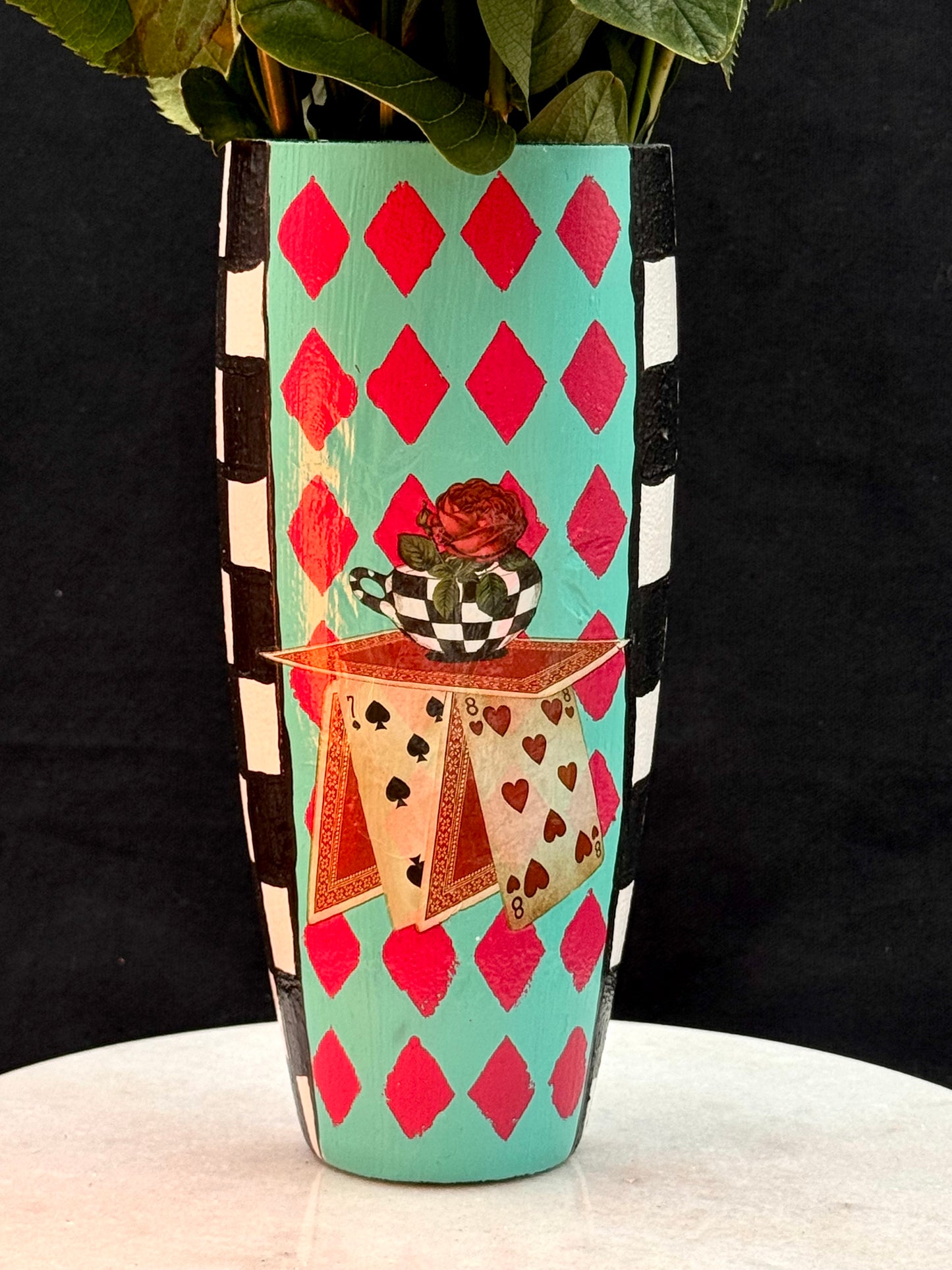 Alice i eventyrland vase - Vintage krystall