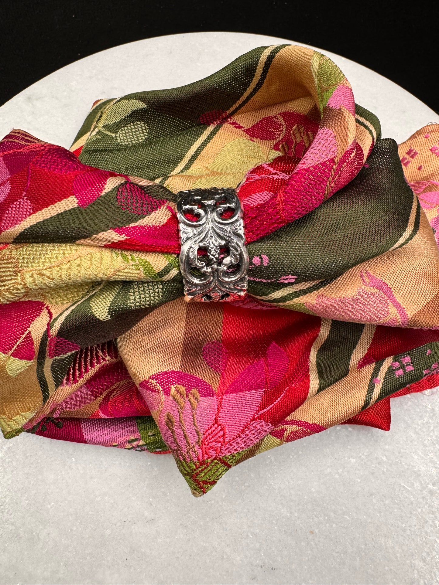 Bestilling! Vintage Skjerfring 2 stk eget sølv