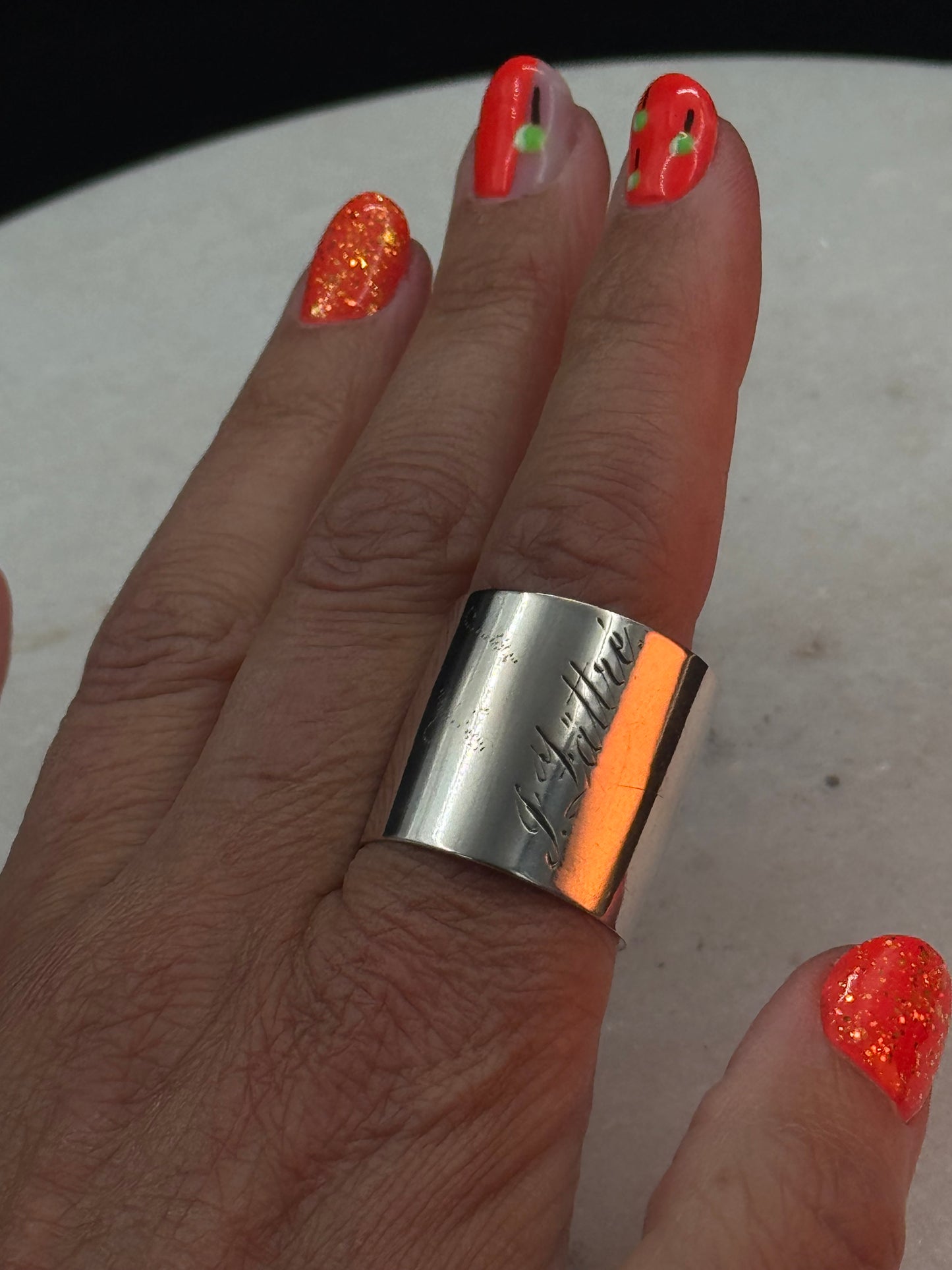 Bestilling! Vintage ring, slipsnål og skjerfring av eget sølv