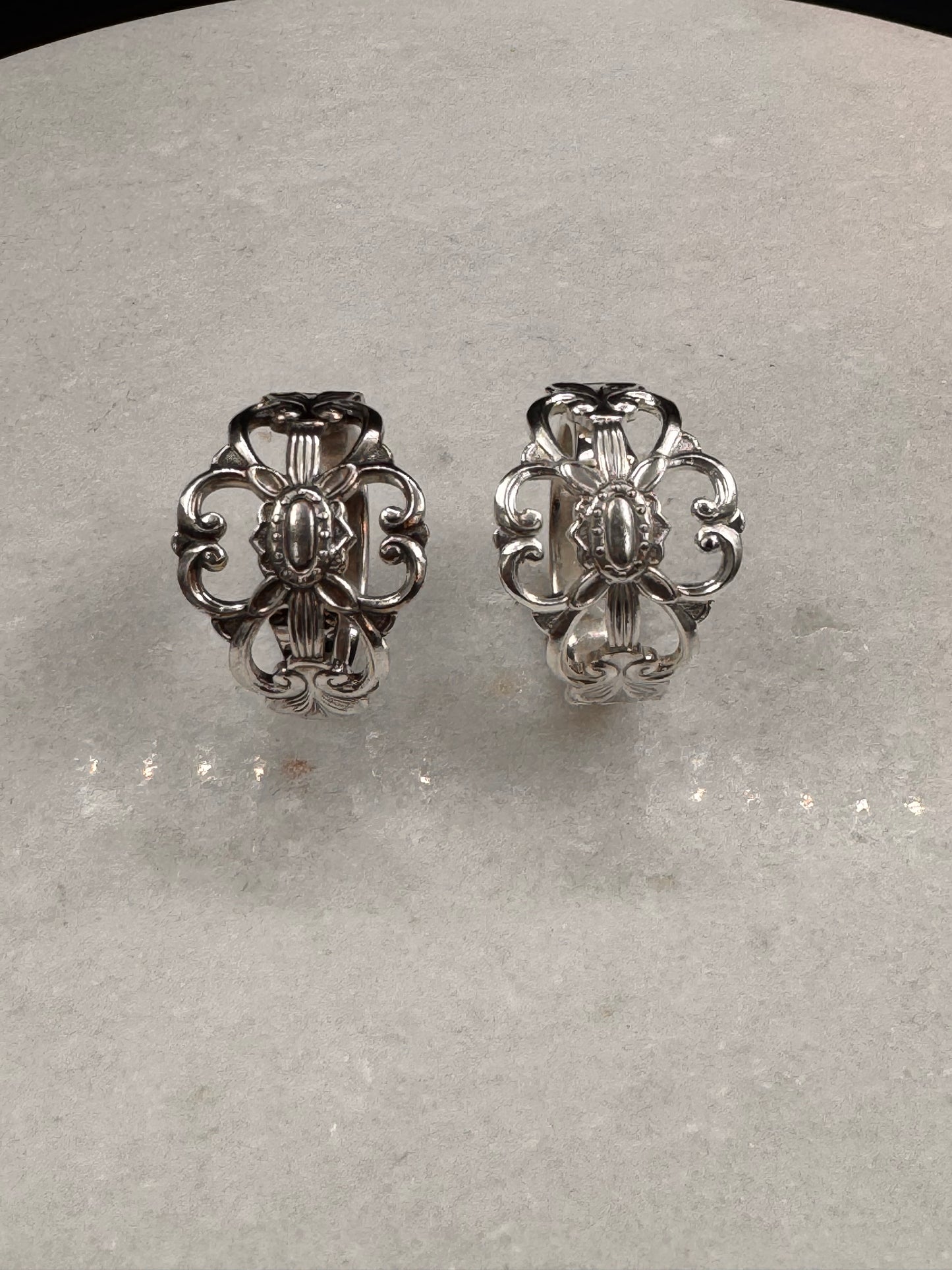 Vintage Skjerfring «Anne» liten hvit