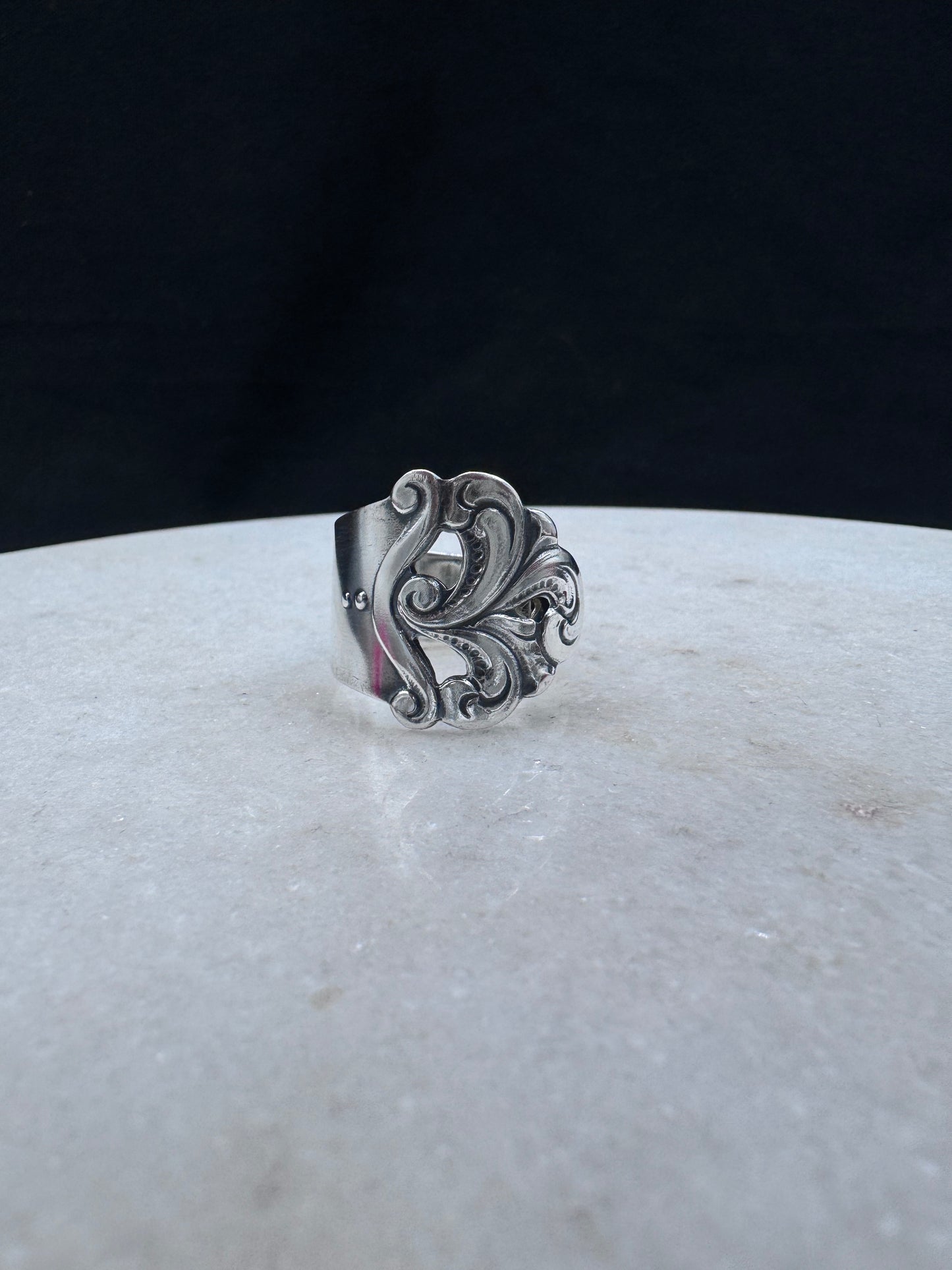 Bestilling! Vintage skjerfring ring eget sølv «Kakespade»