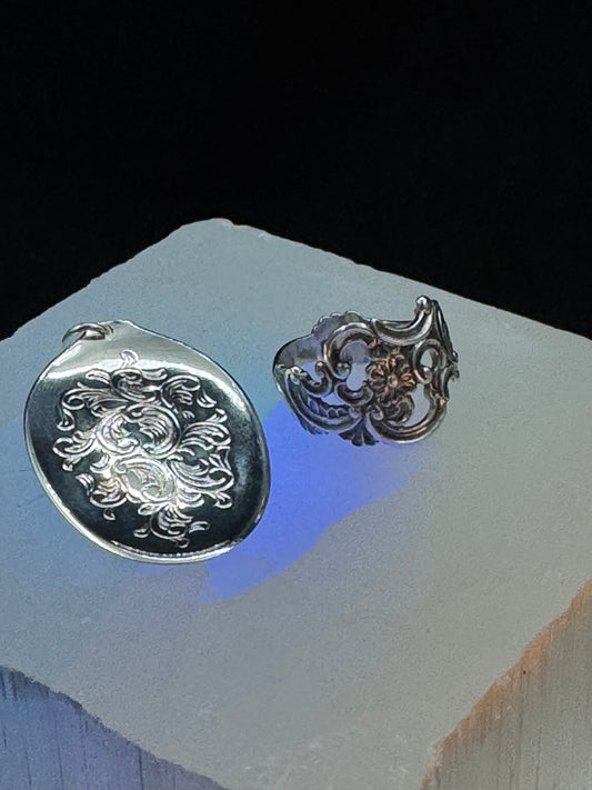Bestilling! Vintage ring og smykkeanheng av oldemor