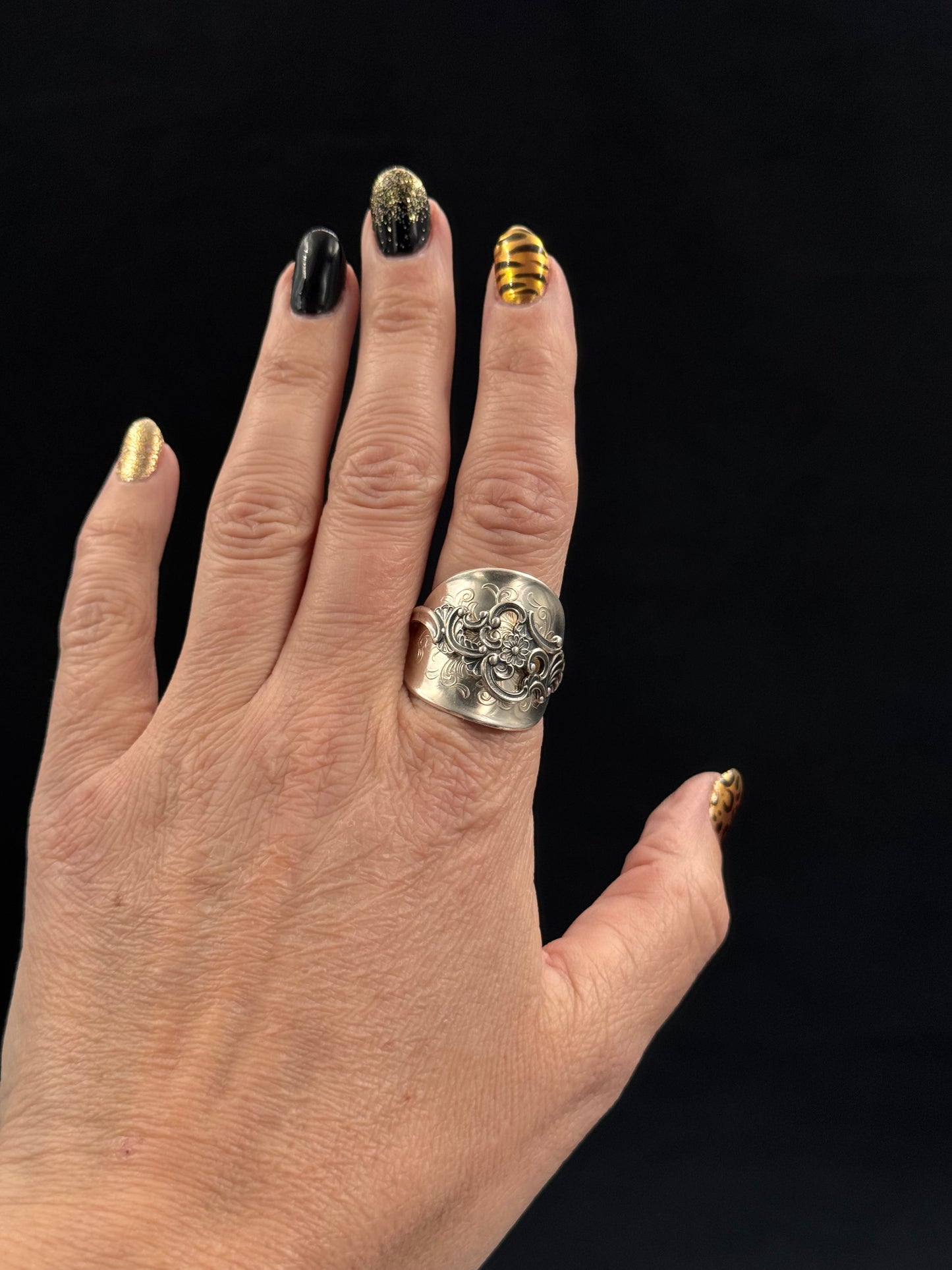 Bestilling! Vintage ringer, ørepynt, skjerfring