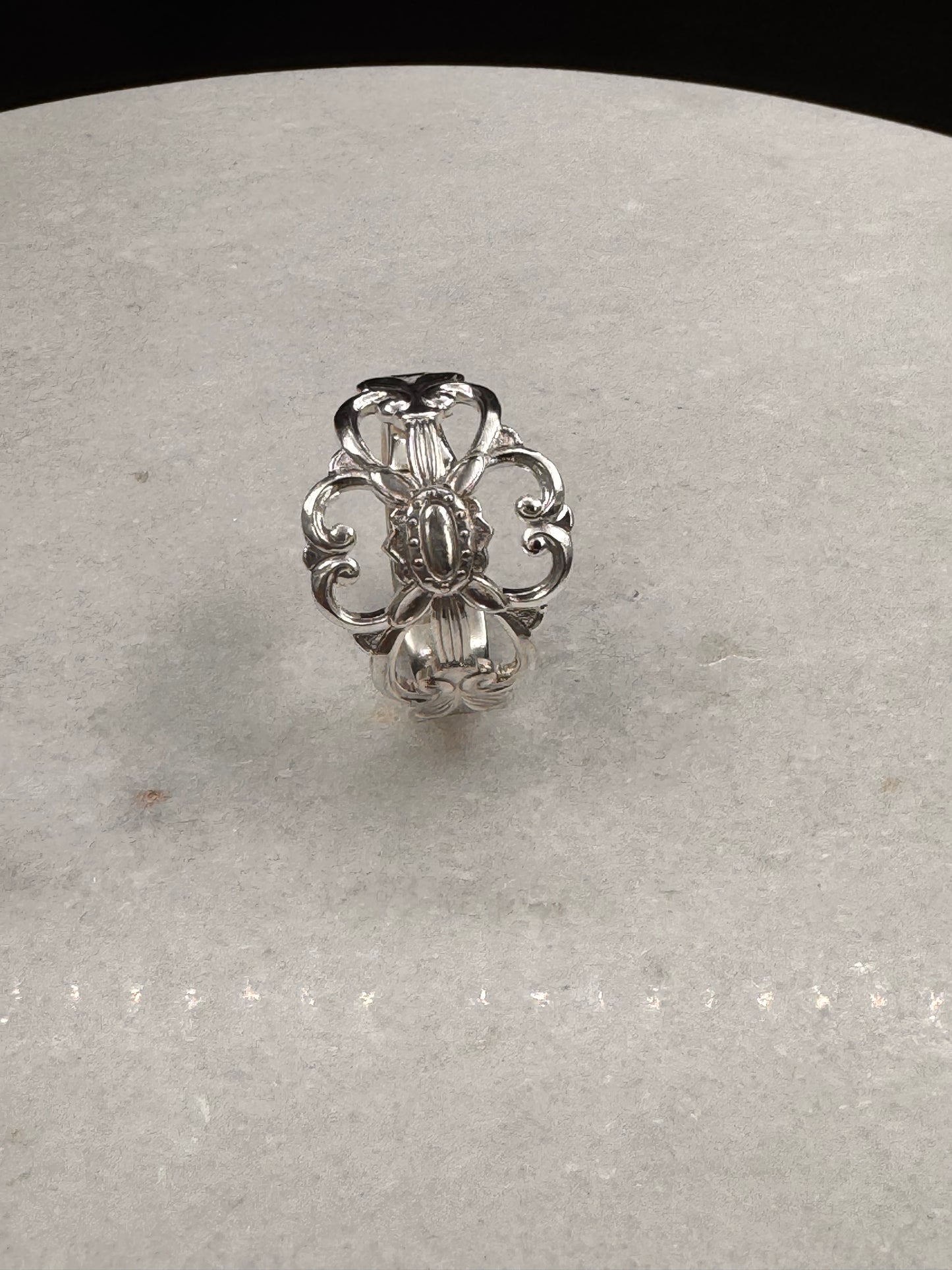 Vintage Skjerfring «Anne» liten hvit