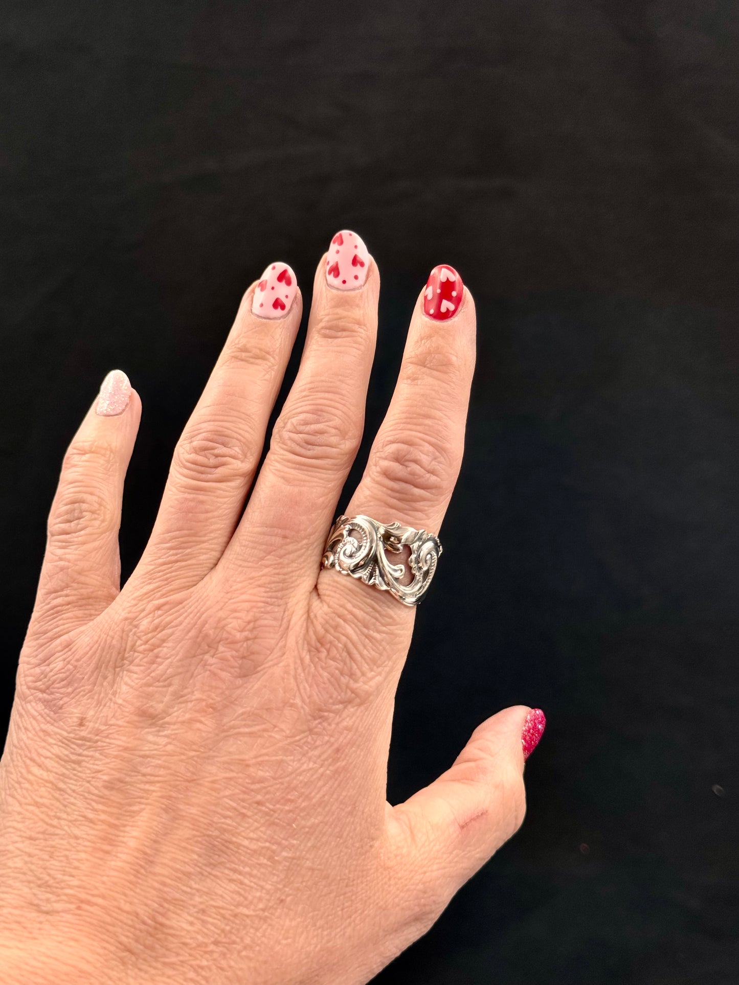 Vintage Sølvring «Tele» str 56