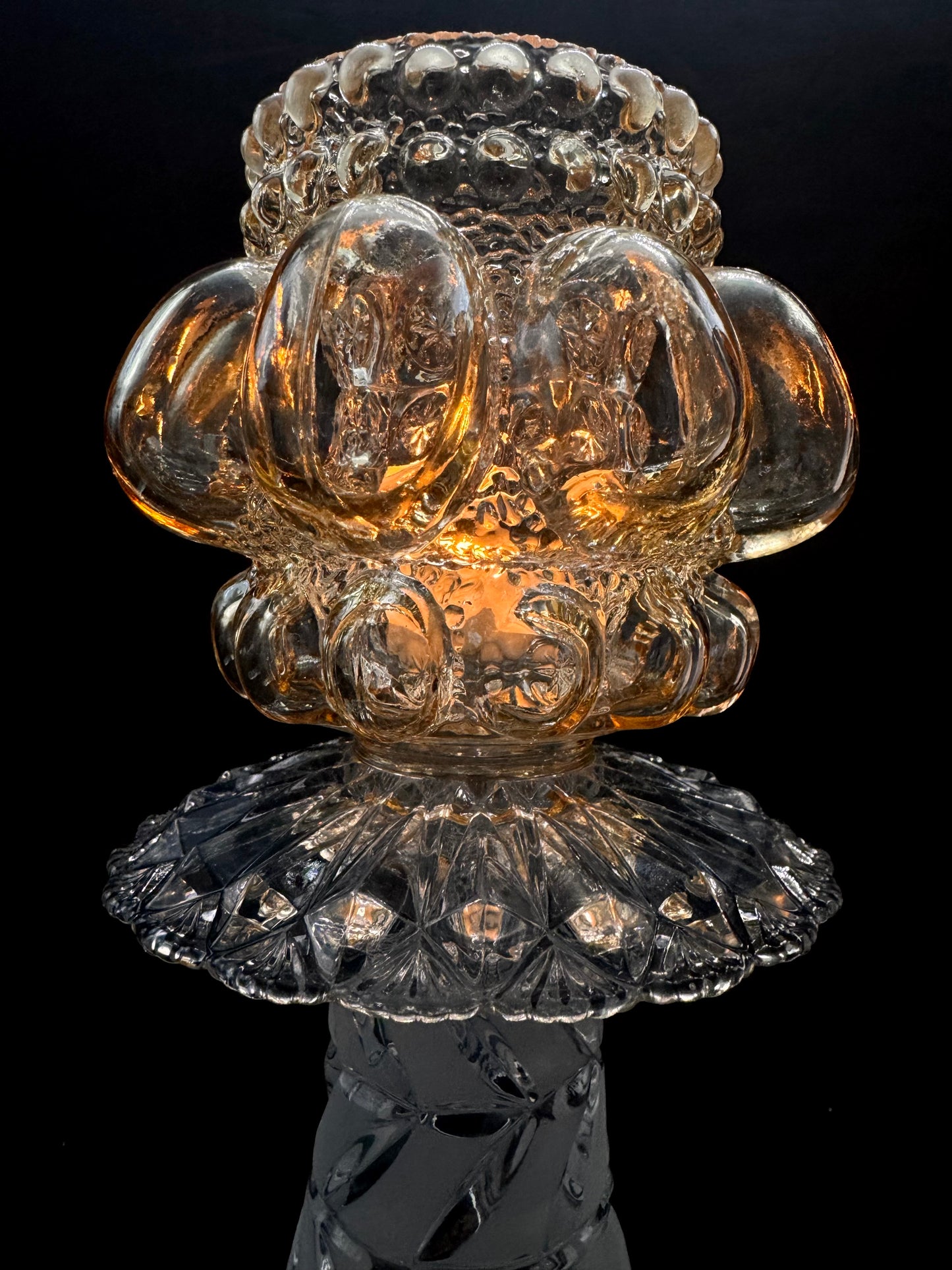 Vintage Helena Tynell lyslykt og krystallvase