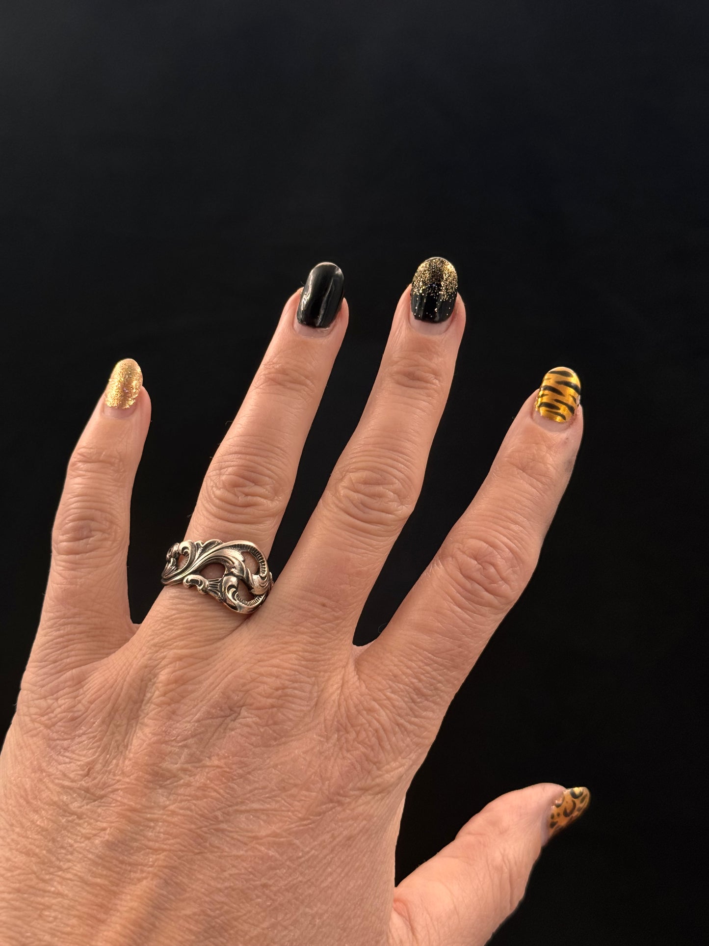 Bestilling! Vintage ring og skjerfring av eget sølv