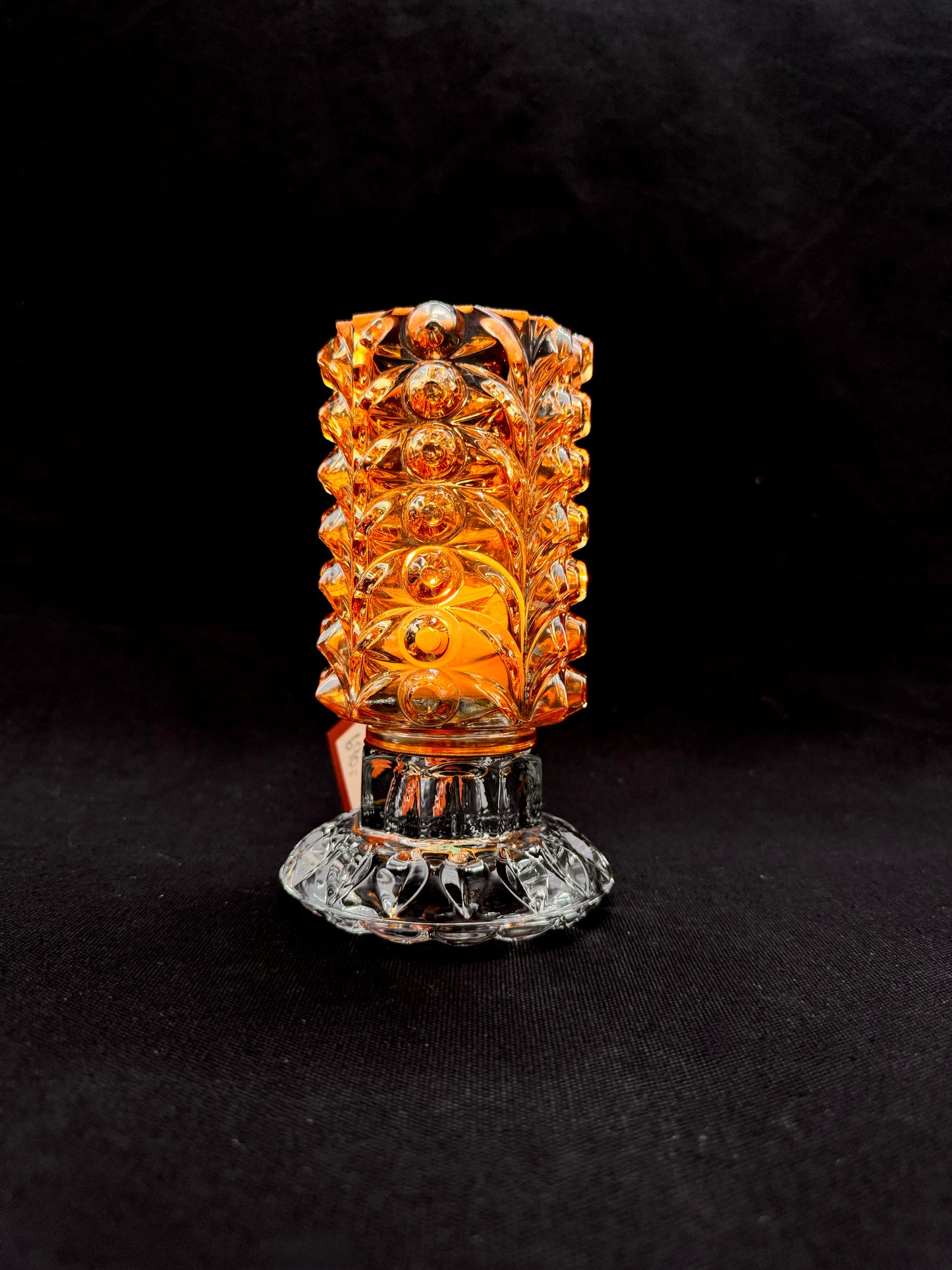 Vintage lyslykt i okergul minikolleksjon