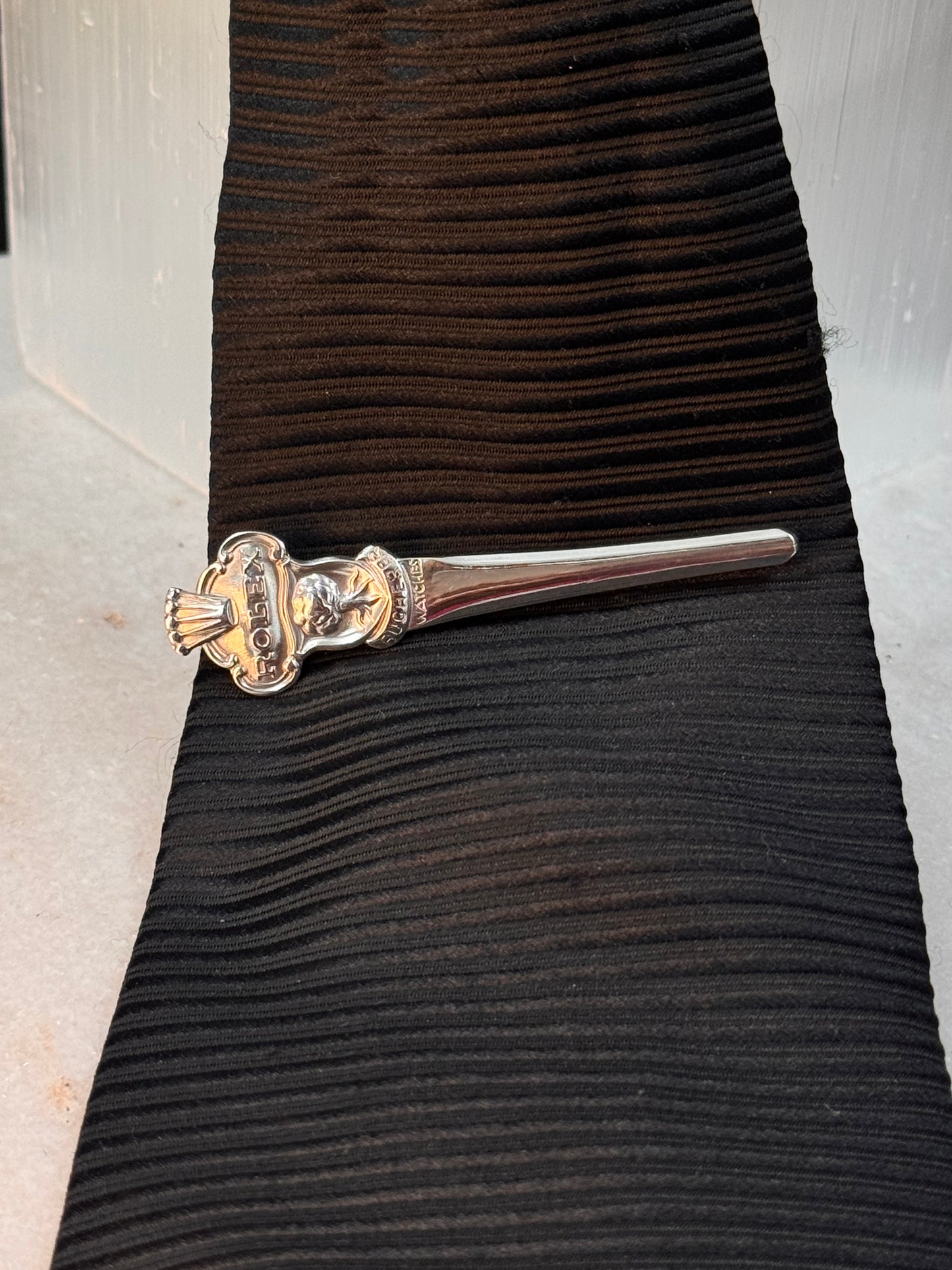 Bestilling! Vintage slipsnål Rolex Sølv