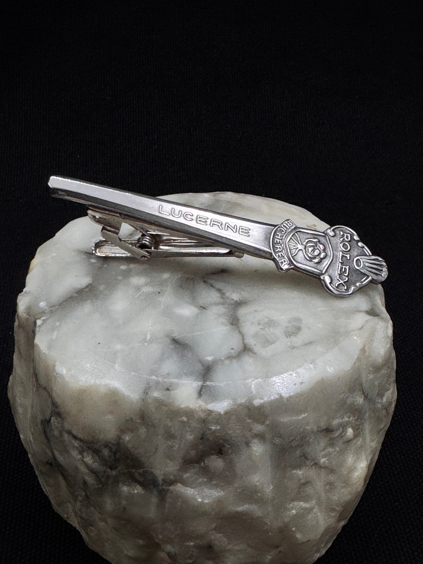 Vintage slipsnål Rolex Lucerne stål