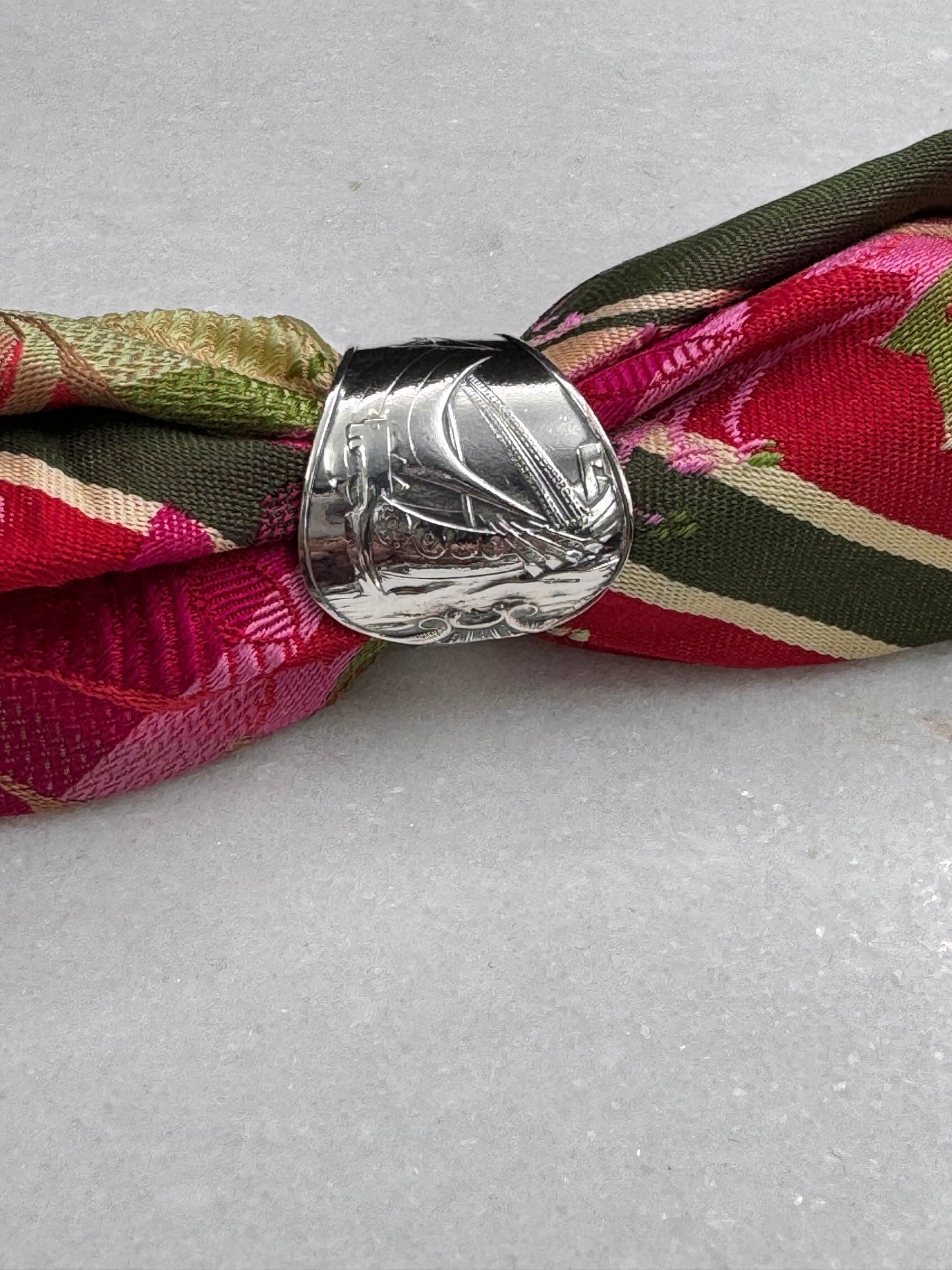 Vintage Skjerfring «Vikingskip»