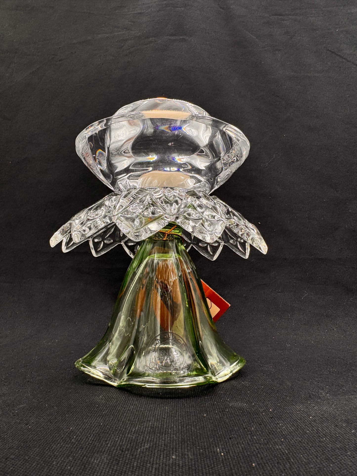 Vintage lysestake i grønn og med Royal Copenhagen telysholder