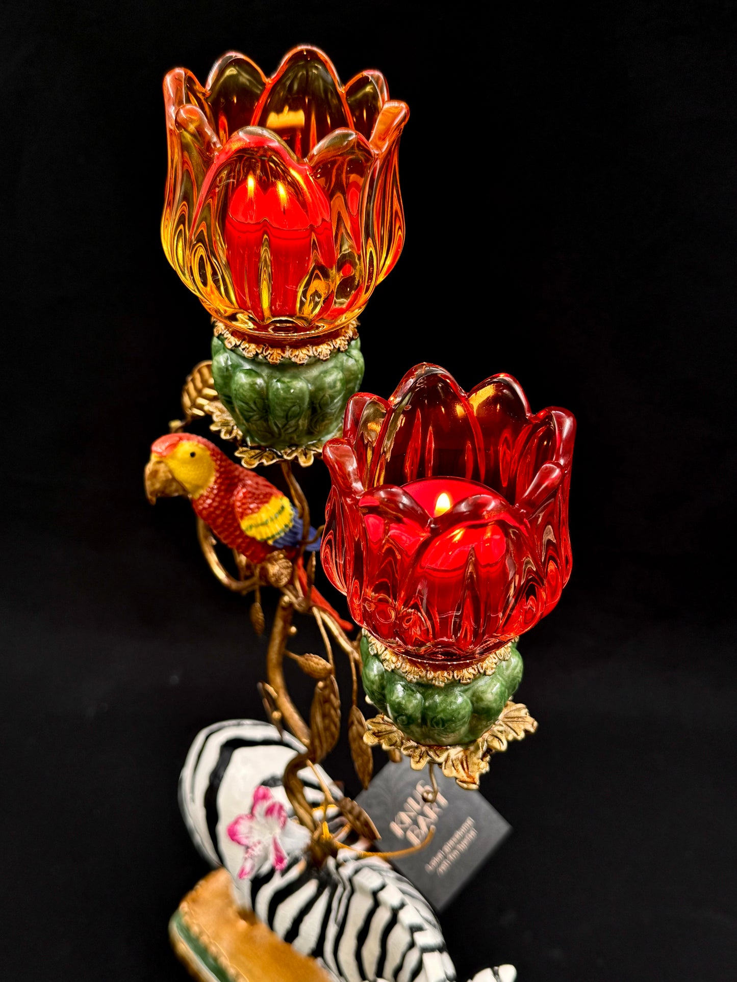 Redesignet Zebra i rødt og oransje