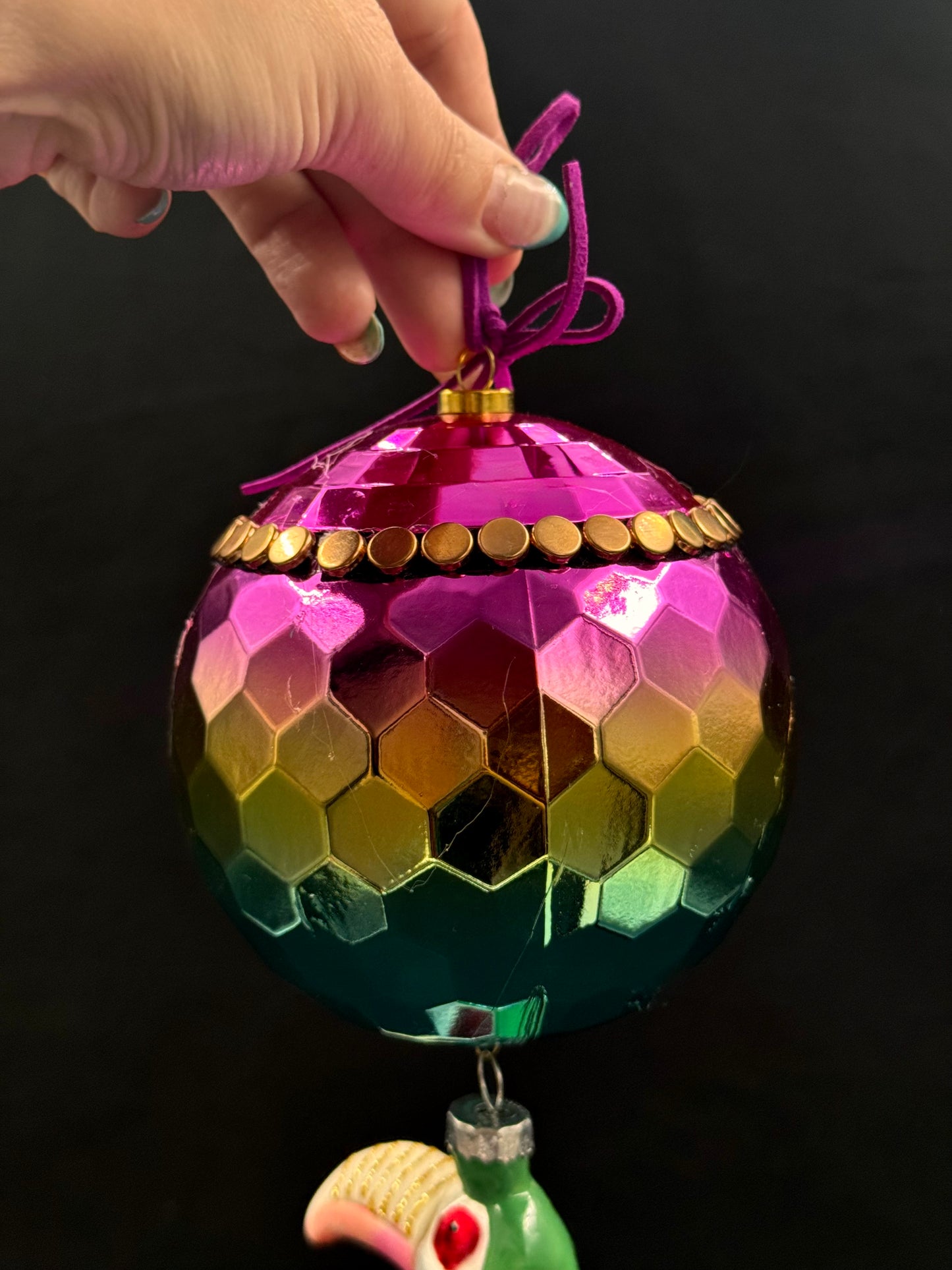 Disco julekule med papegøye🦜