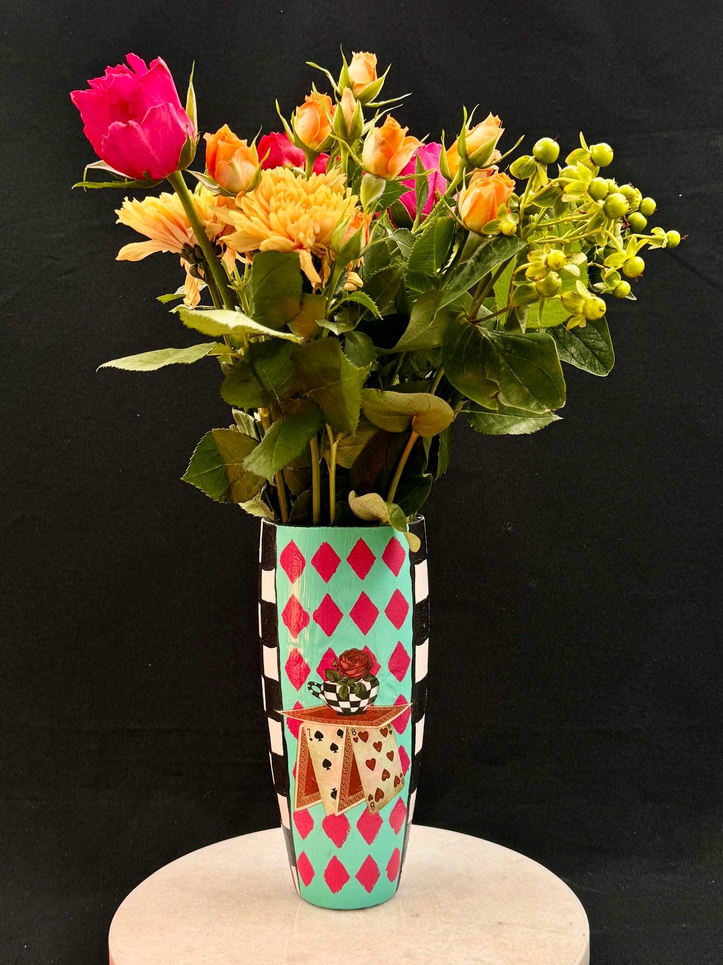 Alice i eventyrland vase - Vintage krystall