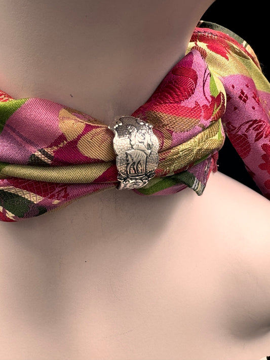 Vintage Skjerfring «Blåmann»