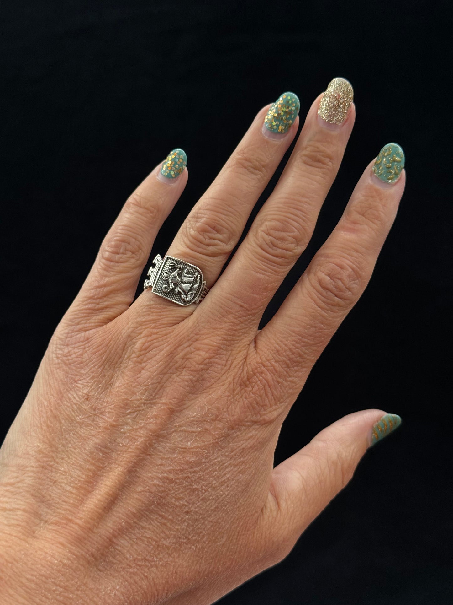Bestilling! Vintage ring i «Oslo» str 50