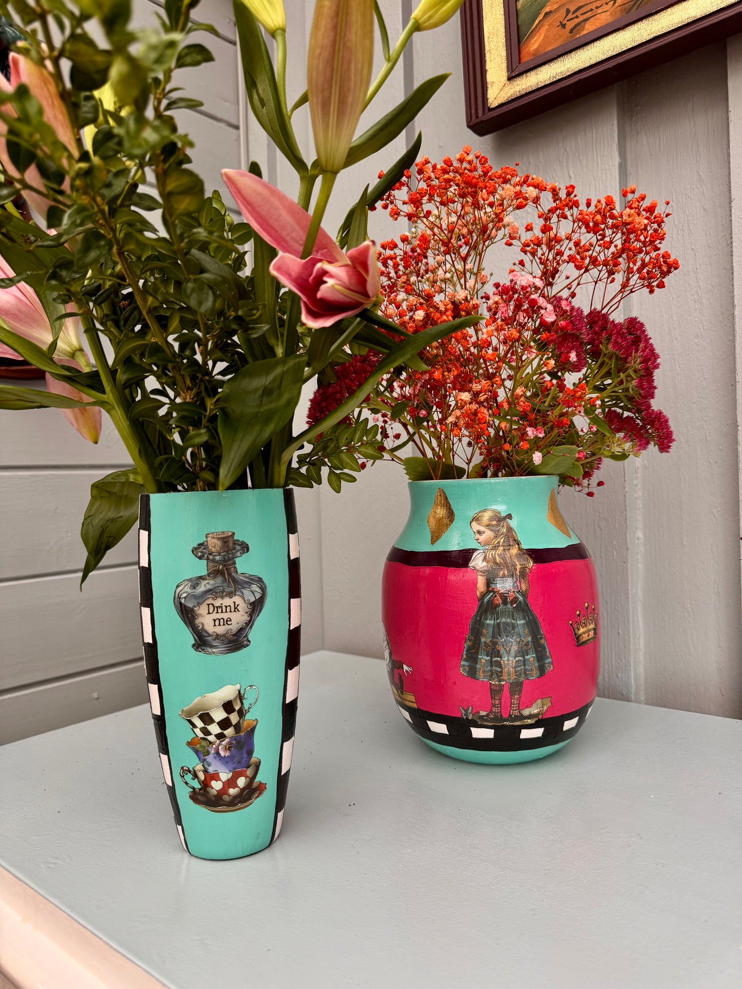 Alice i eventyrland vase - Vintage krystall