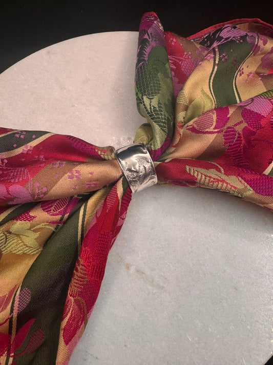 Bestilling / reservert! Vintage 1 skjerfring av eget sølv